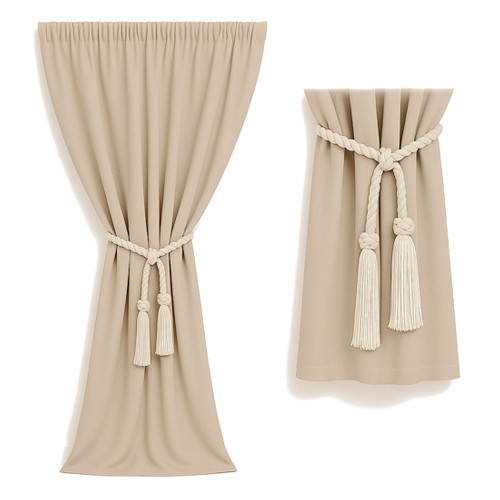 Zasłona na miarę beżowa +...