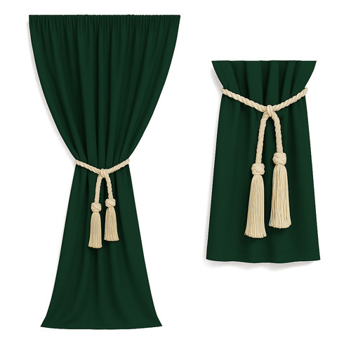 Zasłona ciemny zielony +...