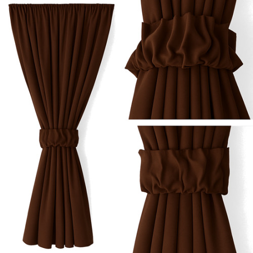 Zasłona na miarę brązowa +...