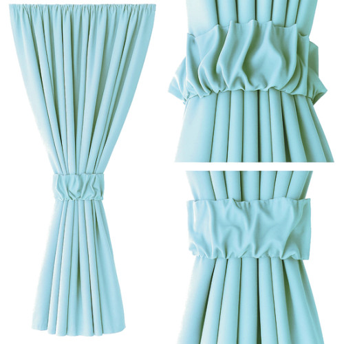 Zasłona na miarę niebieska...