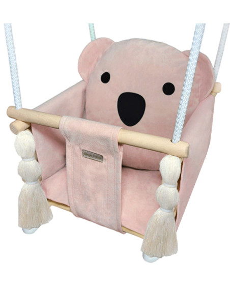 Huśtawka dla dzieci Koala różowa