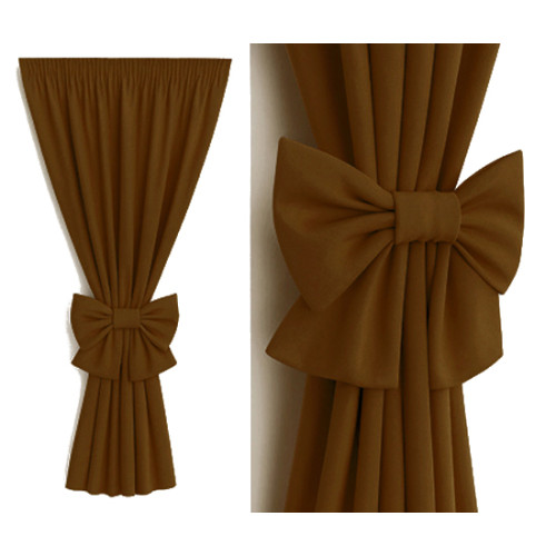 Zasłona brązowa + ozdoba...