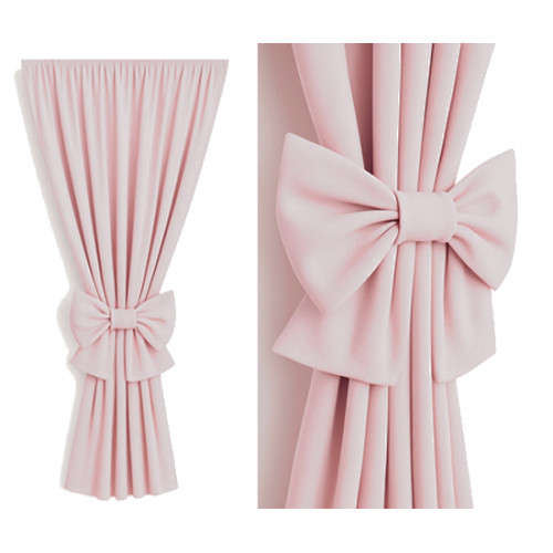 Zasłona pudrowy róż +...