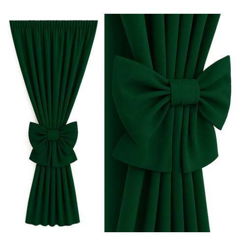 Zasłona ciemny zielony +...