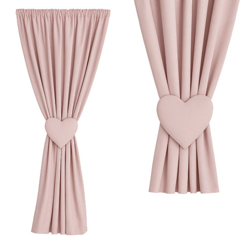 Zasłona pudrowy róż +...