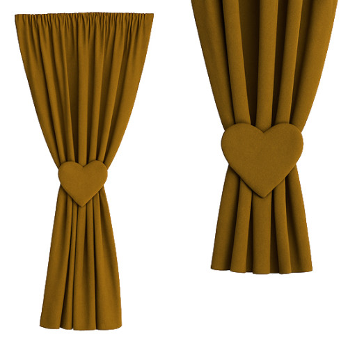 Zasłona musztardowa +...