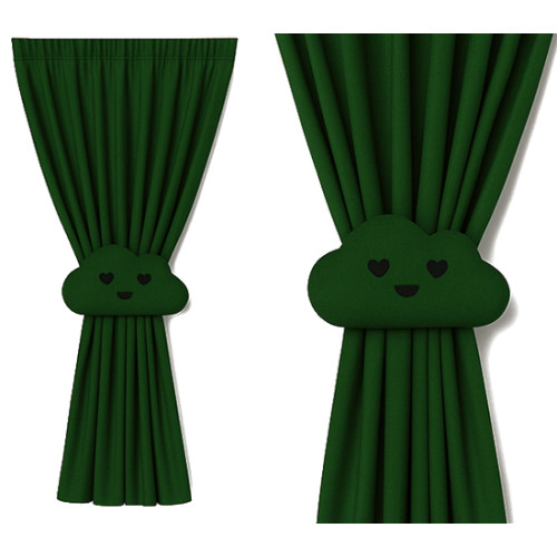 Zasłona ciemny zielony +...