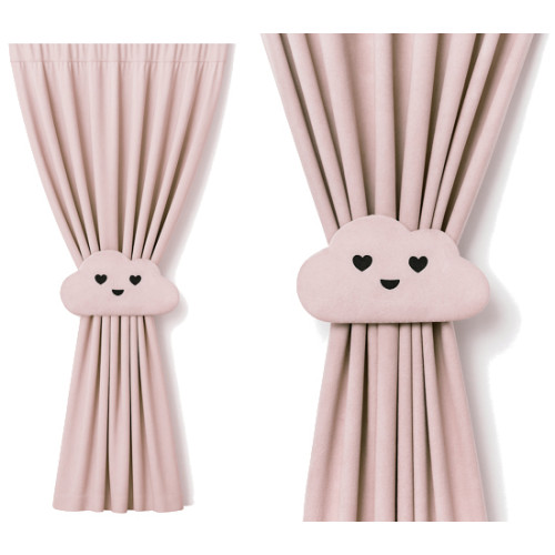 Zasłona pudrowy róż +...