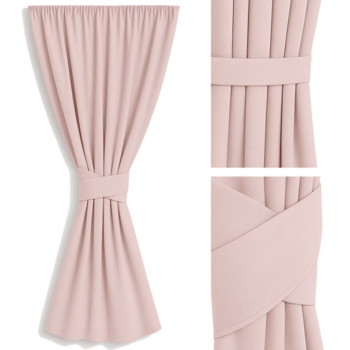 Zasłona pudrowy róż +...