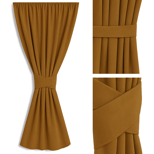 Zasłona musztardowa +...