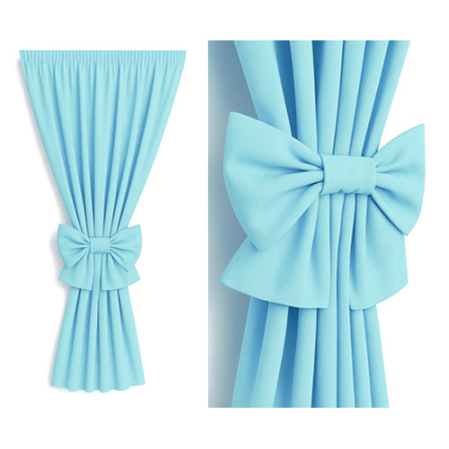 Zasłona na miarę niebieska...