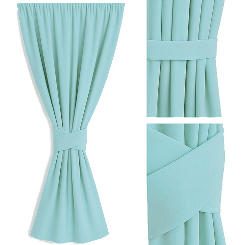 Zasłona na miarę niebieska...