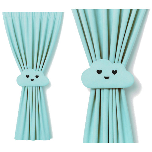 Zasłona na miarę niebieska...