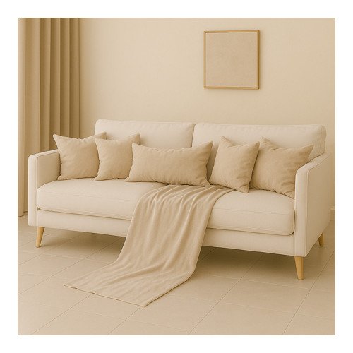 Zestaw beżowy 6w1 - narzuta...